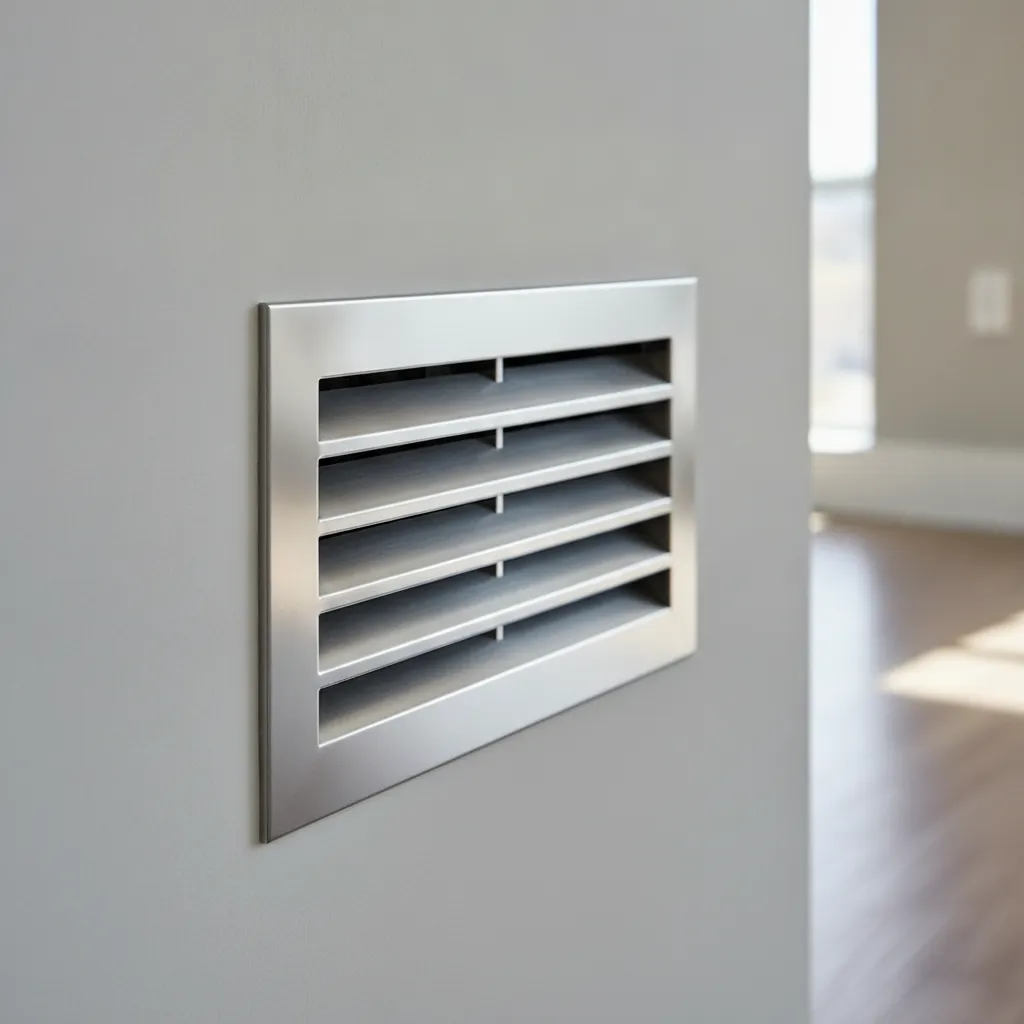 Freshly cleaned air vent register in a Dallas home